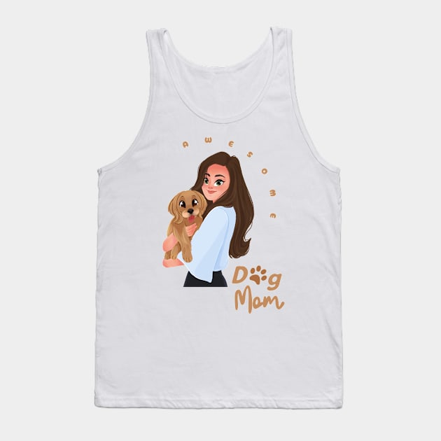 Awesome Dog Mom Tank Top by Goodprints